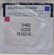 1985 Borland Paradox Engine & Database Framework 3.0 DOS 5.25 Floppy Sealed picture