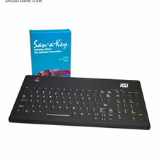 Keysource KSI-1801 SX B Backlit USB Keyboard w/ San-a-Key Silicone Cover, Black picture