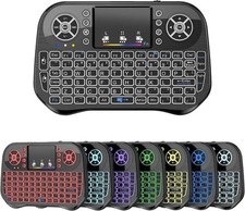 Mini Wireless Keyboard with Touchpad Mouse Combo, 7 Colors RGB Multicolor picture