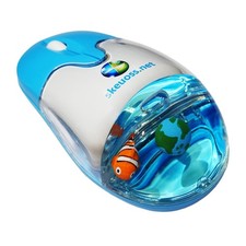 Frutiger Aero Aqua Mouse - Clear Blue USB-C Rechargeable Wireless & Bluetooth. picture