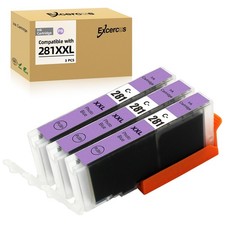 EXCERCUS CLI-281 PB Photo Blue Ink Cartridge CLI281 Blue-3PK picture