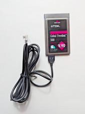 TDK Global Freedom DF5660 56K PCMCIA Modem V.90 with cable TESTED WORKS picture