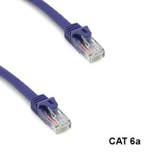 Kentek Purple 2ft UTP Cat6a Cable 10Gbps 24AWG RJ45 Pure Copper Ethernet Network picture