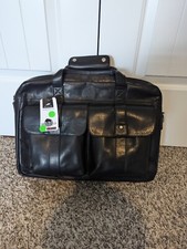 Mancini Buffalo Double Compartment Briefcase for 15.6'' Laptop 99-5466-Black picture