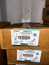 Panduit NETKEY NK5EPC7Y Cat 5e RJ-45 Patch Cord 7 ft Off White 10 Pack picture