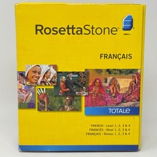 Rosetta Stone French Totale Ver 4 Levels 1 2 3 & 4 Set Windows Mac  SEALED picture
