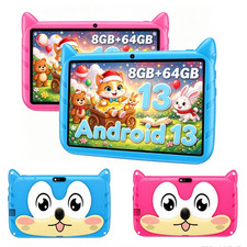 Kids Tablet 7 Inch Android 13 8GB RAM 64GB ROM WiFi Dual Camera Parental Control picture