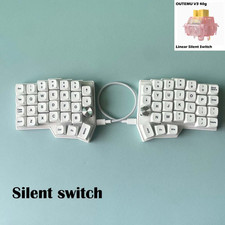 Corne 4x6 Split Ergonomic Mechanical Keyboard, 2 Knobs, Hot-Swap, RGB VIAL picture