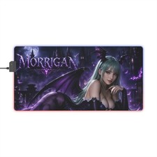 PC Gamer Desk Mat Morrigan RGB LED Mouse Pad Gaming Playmat Room Decor picture
