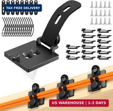 Kanemc 15 Pack Adjustable Cable Management Clips,Black Adhesive Cable Clips picture