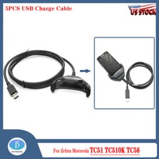 5PCS USB Charge Cable Data Transfer for Zebra  TC51 TC510K TC56 picture
