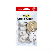 Wrap-It Storage - Cable Clips - Single (10-Pack) Silicone Adhesive Backed Cor... picture