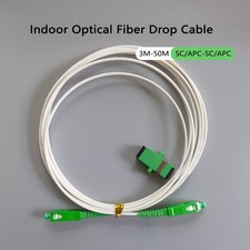 Indoor Fiber Drop Cable Optical Patch Cord FTTH SC/APC-SC/APC Single Mode 3-50M picture