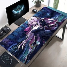 1 Large Gaming Mouse Pad with -Haired Swordsman Dark Forest Design, Non-Slip W picture