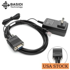 US 2PCS New RS232 DC12V 6.5FT 9-PIN Serial Cable For Zebra DS3678 LI3678 Scanner picture