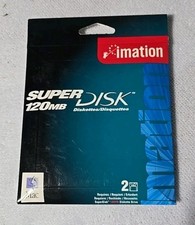 Vintage Sealed NOS Blue MAC Computer Imation Super Disk Drive 120mb 2 Pack 3.5