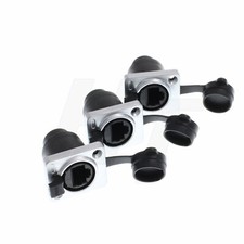 HangTon Panel Mount Waterproof RJ45 Connector Ethernet Network Cat5e Socket F... picture