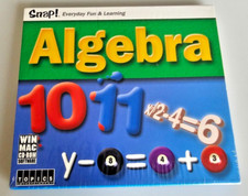 SEALED Snap Algebra Ages 11-15 Dual Platform Mac PC CD ROM Mathamatics 2003 picture