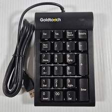 GOLDTOUCH GTC-0077 USB Wired Numeric Keypad Black 22-Key NumPad w/ 2 USB Ports picture