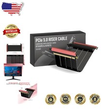 PCIe 5.0 Riser Cable 14cm | Vertical GPU Mount | Gen5 x16 128GB/s | ITX Doubl... picture