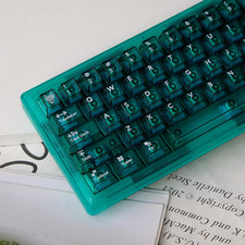 114 Keys Green Crystal Transparent Keycaps PC Cherry Profile Clear Keycaps Set F picture