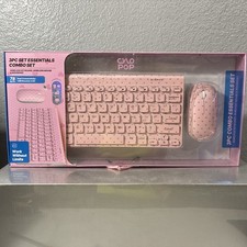 Cylo Wireless Touch Keyboard & Mouse Set (MAC/PC Compatible) [Pink💕Hearts] Read picture