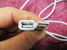 Genuine APPLE Wired Keyboard Mouse To USB-A Extension Chord 591-0181 591-0240  picture