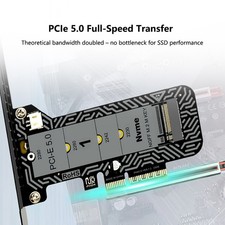 Full Speed PCIe 5.0 x4 to M.2 NVMe Adapter Card SSD PCI-E5.0 Expansion Card picture
