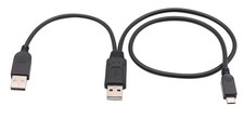 zdyCGTime USB 2.0 A Dual Power Micro Cable, USB 2.0 A Male to USB 2.0 A +Micr... picture