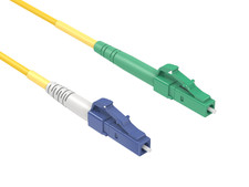 1m LC/UPC to LC/APC Simplex Single Mode Fiber Patch Cable OS2 9/125 Yellow picture