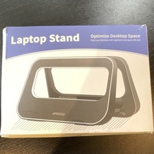 AFOOYO Adjustable Laptop Stand/Riser Space Saving Stable Black ABS Silicone picture