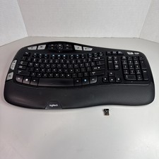 Logitech K350 Comfort Wave Wireless Keyboard with USB dongle tested Excellent picture