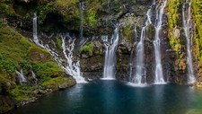 Landscape nature water rocks plants waterfall rainforest Custom Gaming Mat Desk picture