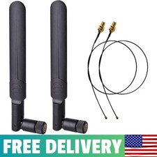 2 X 8dBi 2.4GHz 5GHz 5.8GHz Dual Band WiFi RP-SMA Male Antenna | 2 X 35CM picture