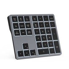Backlit Bluetooth Numeric Keypad 34 Keys 7Color Backlight Gray picture