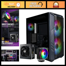 High Airflow ATX Mid-Tower PC Case Bundle with 200mm ARGB Fans, 650W PSU & CPU C picture