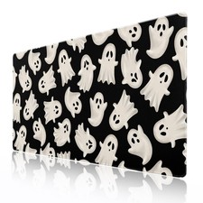 Halloween Ghost Mouse Pad 35.4×15.7 Inch Spooky Extended Desk Mat Black White... picture