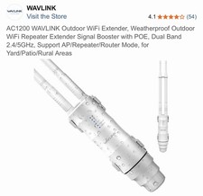 AC1200 WAVLINK Outdoor WiFi Extender, Weatherproof Outdoor WiFi Repeater  picture