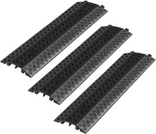 VEVOR 3PK Drop Over Cable Cover 2 Channel Heavy Duty Cable Protector Ramp 38.5