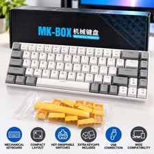MageGee MK-BOX Mechanical Keyboard 68-Key USB-C QWERTY English White Gray picture