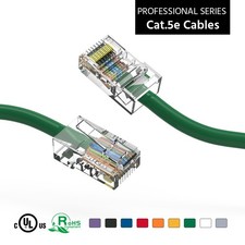 50Ft CAT5E UTP Ethernet Network Non Booted Cable Green picture