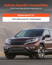 Front & Rear Brake Kit Compatible with 2012-2016 Honda CR-V (AWD Models), Cerami picture