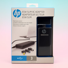HP Adapter Charger Slim 65W AC  - Multiple Devices 3 Interchangeable Tips picture