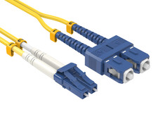 4m OS2 LC to SC UPC Duplex Corning Fiber Optic Cable SingleMode 9/125 OFNR Ra... picture