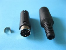 60 pcs Standard Mini DIN Plug 5 Pin Male Connector with Plastic Handle New picture