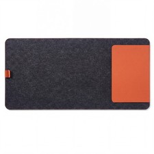 Felt Desk Mat Leather Mouse Pad Set Office Writing Gaming Protector Non Slip picture