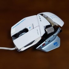 Cyborg R.A.T. 7 Wired Gaming Mouse 6400 DPI Laser Sensor White 8 Buttons Tested picture