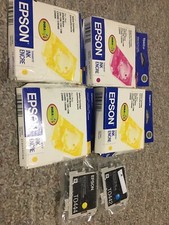Lot of 6 GENUINE OEM Epson 44 Ink Cartridges Color T0442/T0443/T0444 New Expired picture