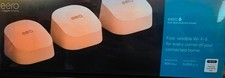 NEW SEALED Amazon eero 6 Dual-Band Mesh WiFi 6 System 3-Pack Covers 5000 Sq Ft picture