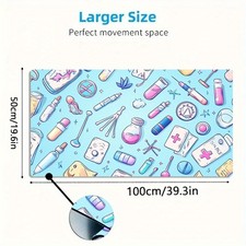 1pc Large Gaming Mouse Pad Compatible for PC/Laptop - Medical & Video Game The picture